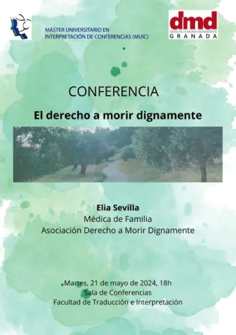 cartel de conferencia EL DERECHO A MORIR DIGNAMENTE