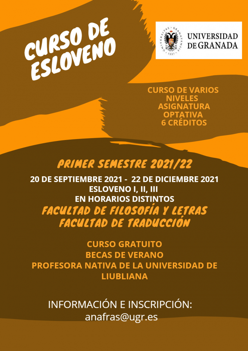 Cartel del curso de esloveno