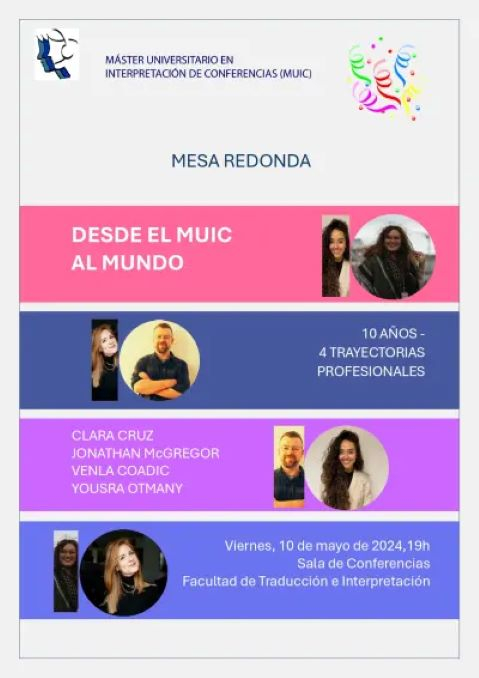 Conferencias 10 aniversario Máster Interpretación Conferencias 10 aniversario Máster Interpretación